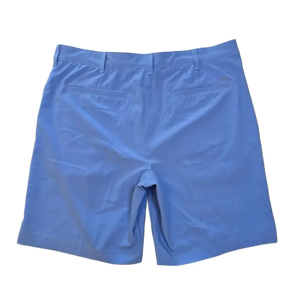 IZOD Golf Performance Shorts Mens 36W Light Blue Flat Front Stretch IZSHC2KR